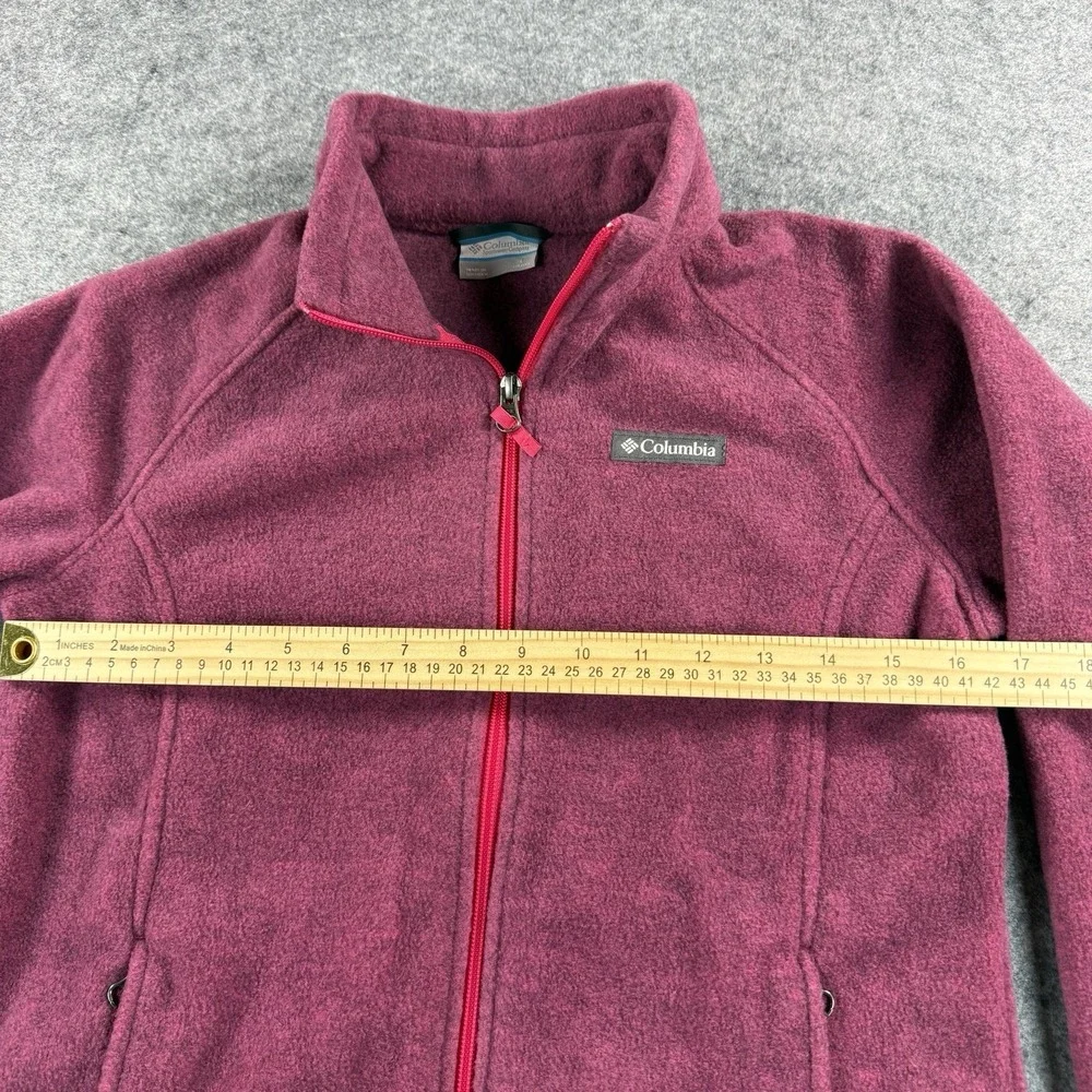 Columbia Full Zip Jacket Coat Girls‎ Youth Large Fuchsia Pink Fleece Comfort